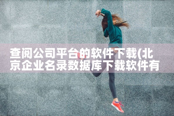 查阅公司平台的软件下载