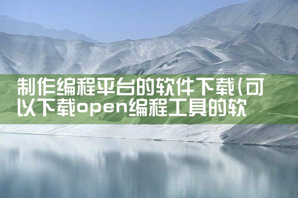 制作编程平台的软件下载