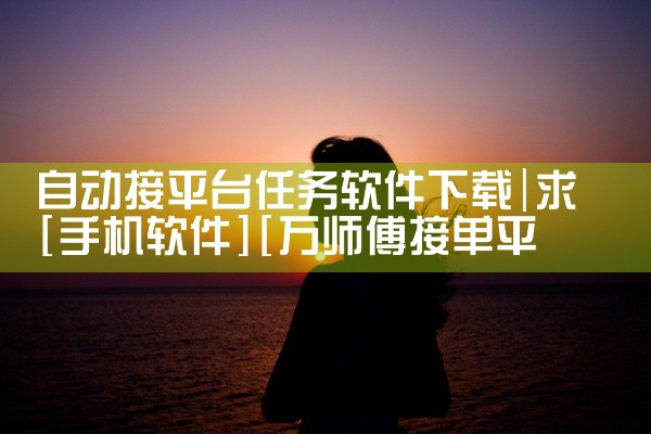 自动接平台任务软件下载