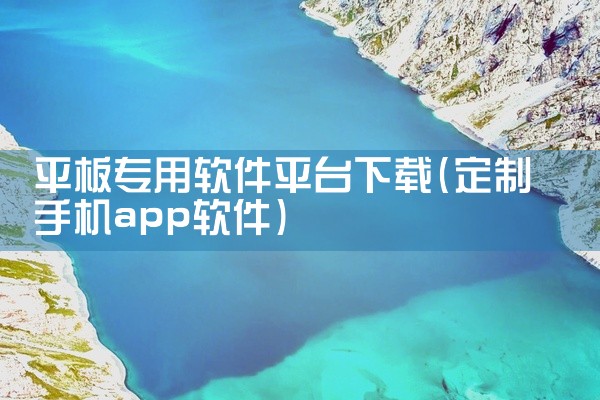 平板专用软件平台下载