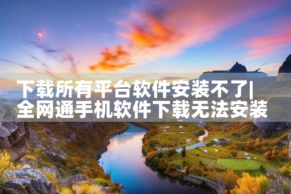 下载所有平台软件安装不了